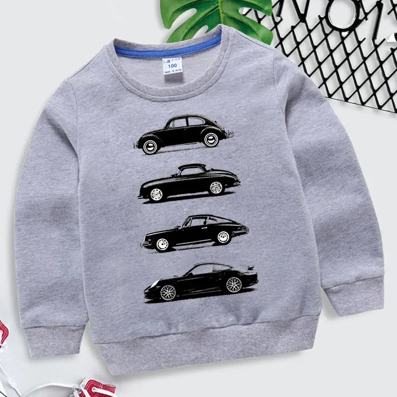 Boys O-neck Sweatshirt Rally Cars Print Tracksuit Fashion Car Lovers Kids Clothes Girls Sweatshirts-Dollar Bargains Online Shopping Australia