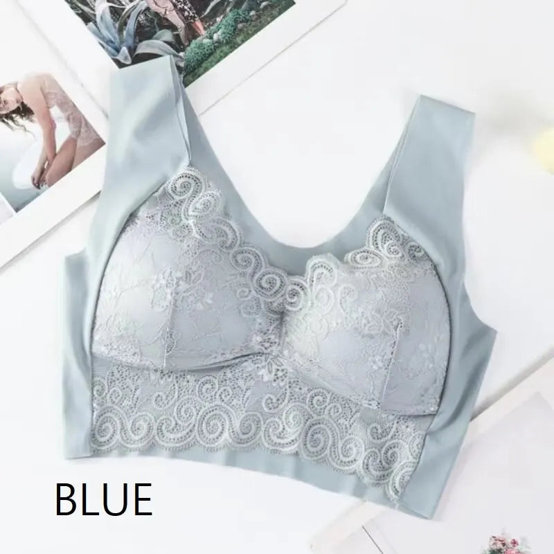 Women Lace Bra Camisole Underwear Breathable V Neck Gather Up Soft-Dollar Bargains Online Shopping Australia