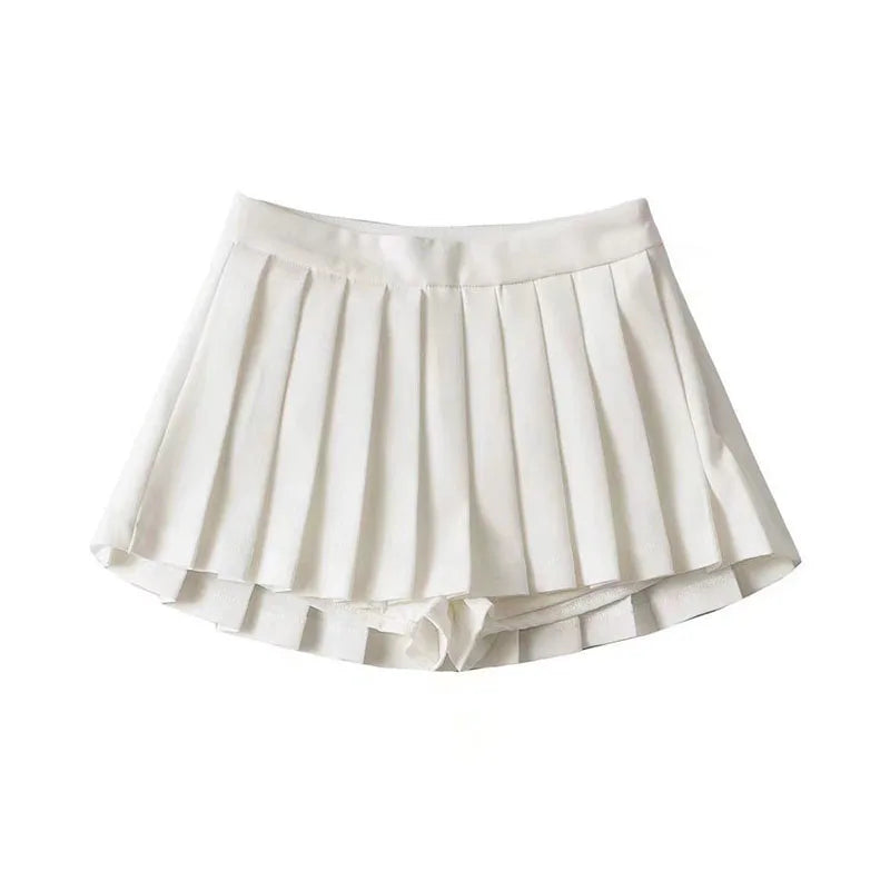 Sexy Women Pleated Skirts High Waist Summer Vintage Mini Skirts Korean Tennis Student White Designed Dance Skirt-Dollar Bargains Online Shopping Australia