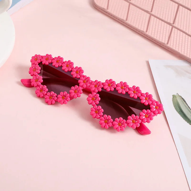 Cute Kids Sunglasses Colors Daisy Cat Eyes Sunglasses Decorative Sunglasses Trendy Children's Sunglasses-Dollar Bargains Online Shopping Australia