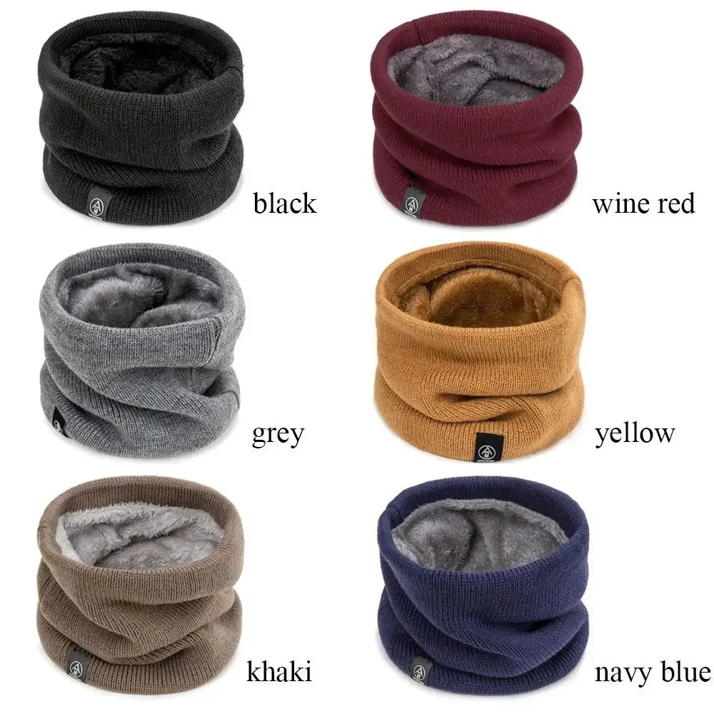 Winter Warm Scarf Woolen Knitting Neck Sport Scarf Men Face Cover Winter Skating Running Warm Scarves Thick Cold-proof Collar