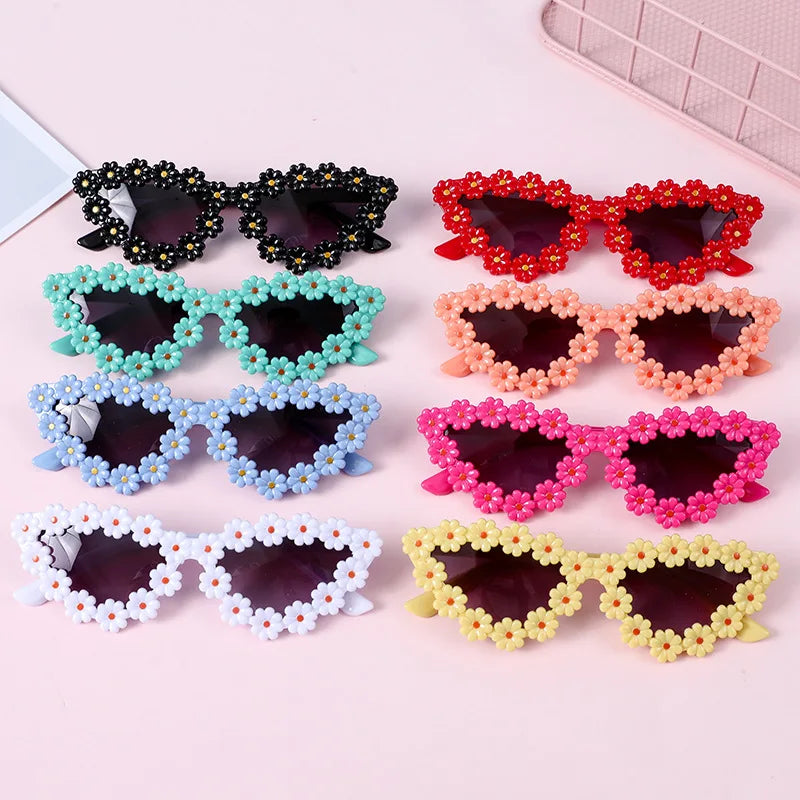 Cute Kids Sunglasses Colors Daisy Cat Eyes Sunglasses Decorative Sunglasses Trendy Children's Sunglasses-Dollar Bargains Online Shopping Australia