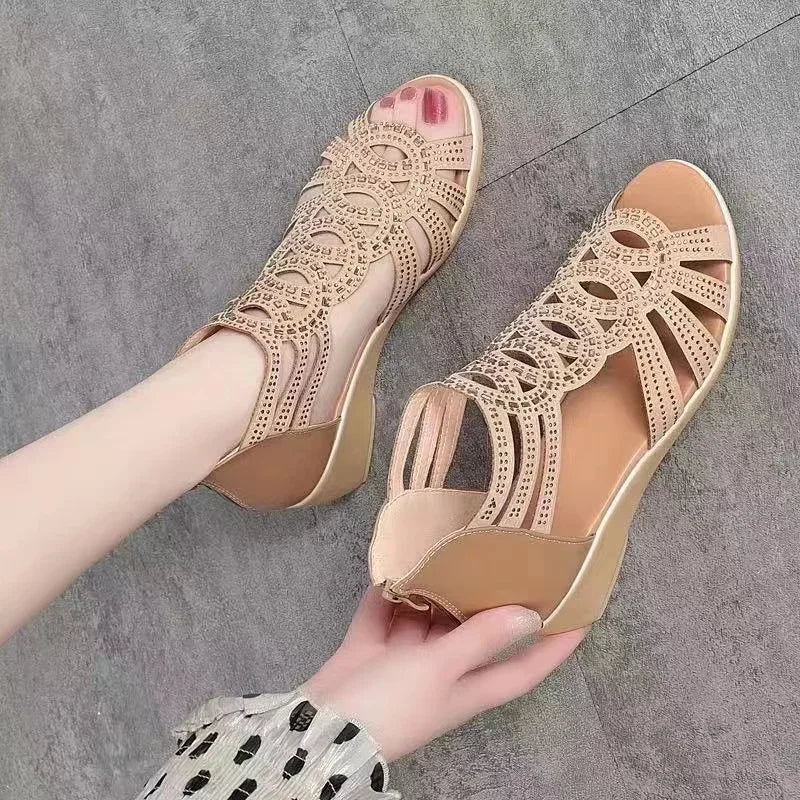 Roman SandalsSoft Sole Outer Wear Women's Wedge Shoes Fashion Casual Designer Shoes-Dollar Bargains Online Shopping Australia