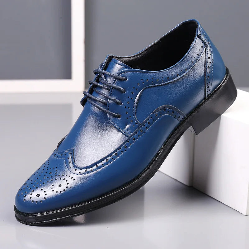 Handcrafted Mens Oxford Shoes Genuine Calfskin Leather Brogue Dress Shoes Classic Business Formal Shoes Man-Dollar Bargains Online Shopping Australia