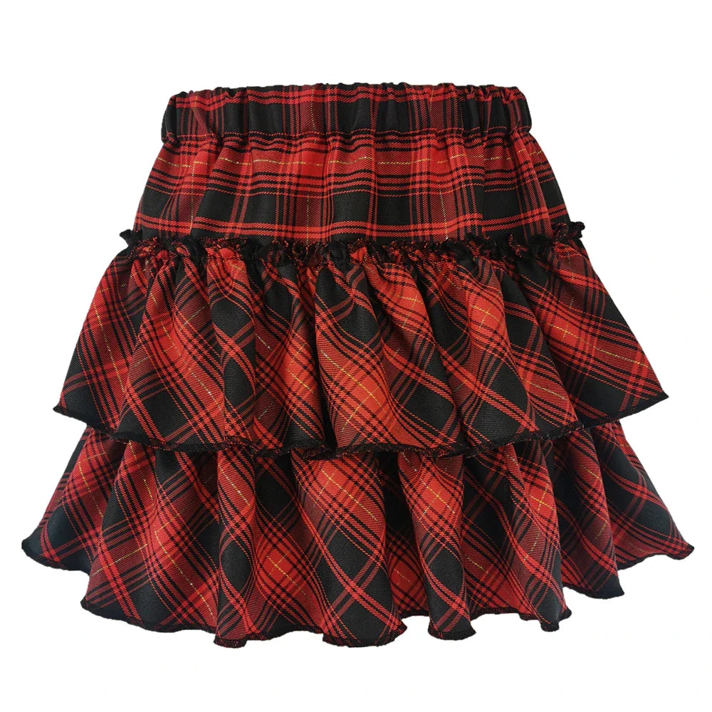 Pink Skirt Japanese College Style Youth Girl Plaid Skirt Female High Waist Slim Lolita Cosplay Y2k Skirt Goth Skirt-Dollar Bargains Online Shopping Australia