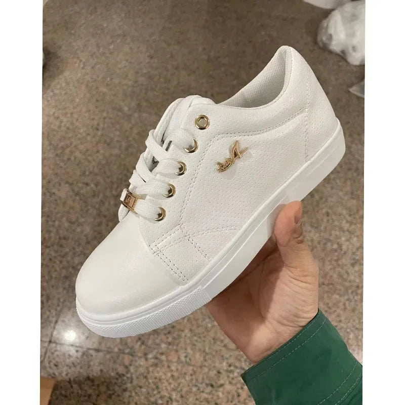 Vulcanized Shoes Women Sneakers Flat Lace Up Outdoor Walking Sport-Dollar Bargains Online Shopping Australia