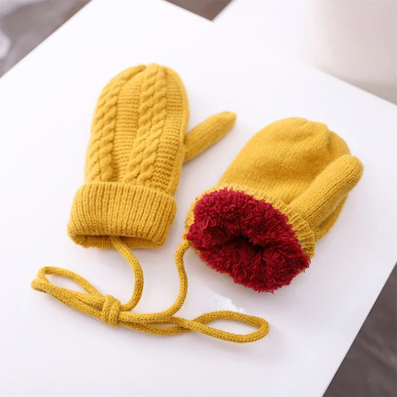 3PCS Baby Winter Hat Scarf Glove Children Hat Knitted Caps Windproof Kids Ear Protection Hat for Boys Girls Outdoor Infant Stuff-Dollar Bargains Online Shopping Australia