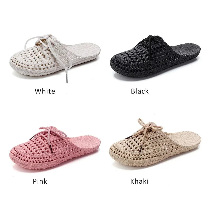 Flip-flops Summer Shoes Women Sandals Fashion Hollow Out Breathable Beach Shoes Lace-up Ladies Slippers Sandals-Dollar Bargains Online Shopping Australia