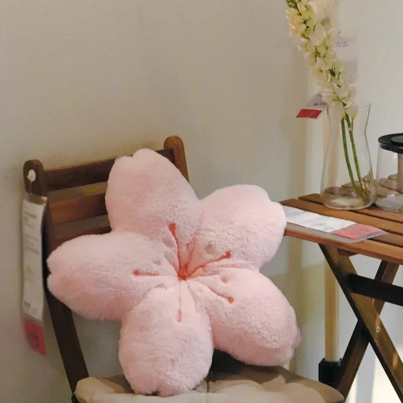 Pink Sakura Plush Pillow Kawaii Flowers Plush Pillow Mat Lifelike Soft Cherry Blossom Cushion Plushie Props Cute pillow-Dollar Bargains Online Shopping Australia