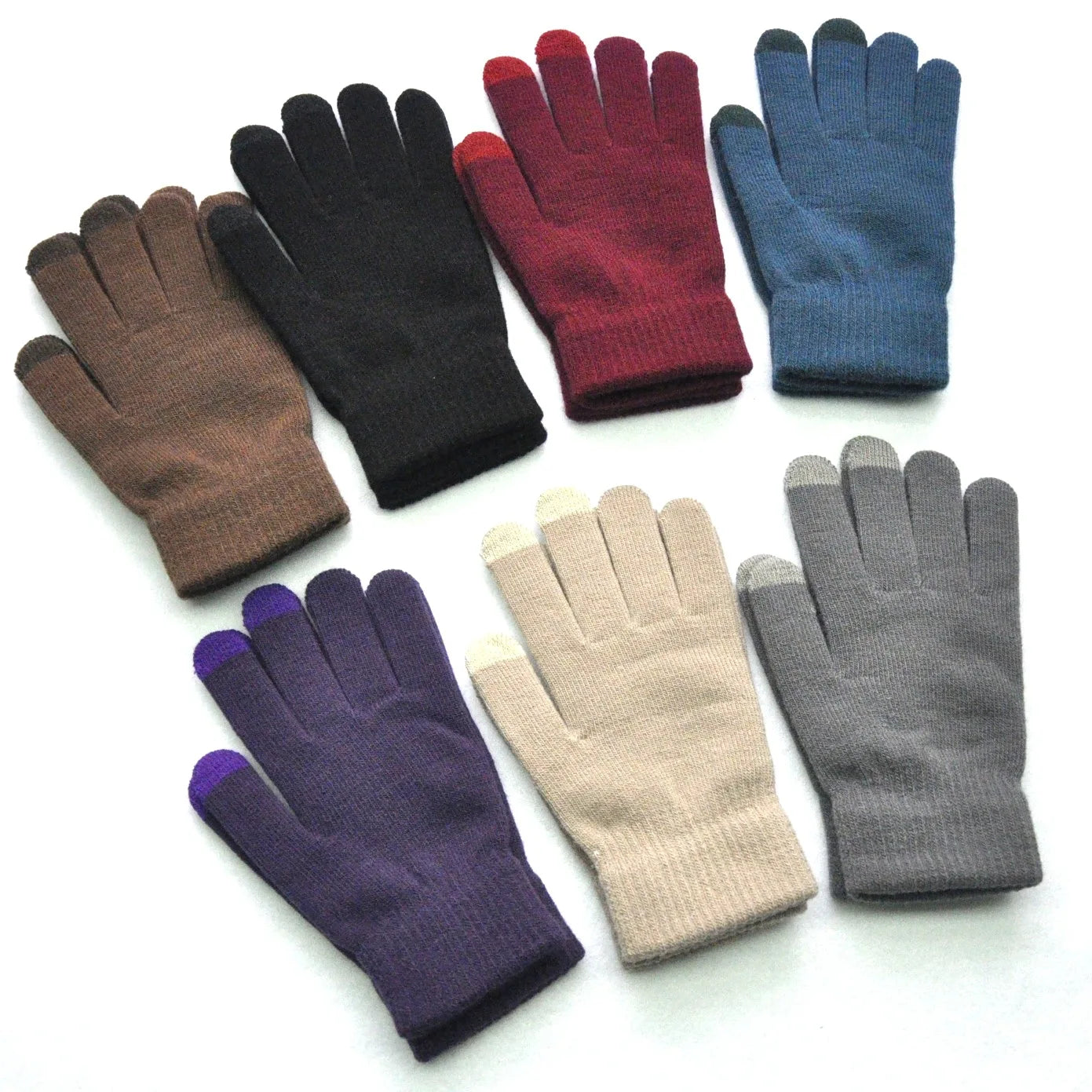 Winter Thicken Warm Gloves For Men Women Students Knitted Three Finger Touch Screen Mittens Outdoor Cycling Skiing Gloves