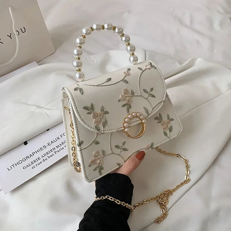 Shell Beads Bags Fashion Sweet Bag Women's Handbags Lace Wedding Chic Lady Chain Women Shoulder Crossbody Bag