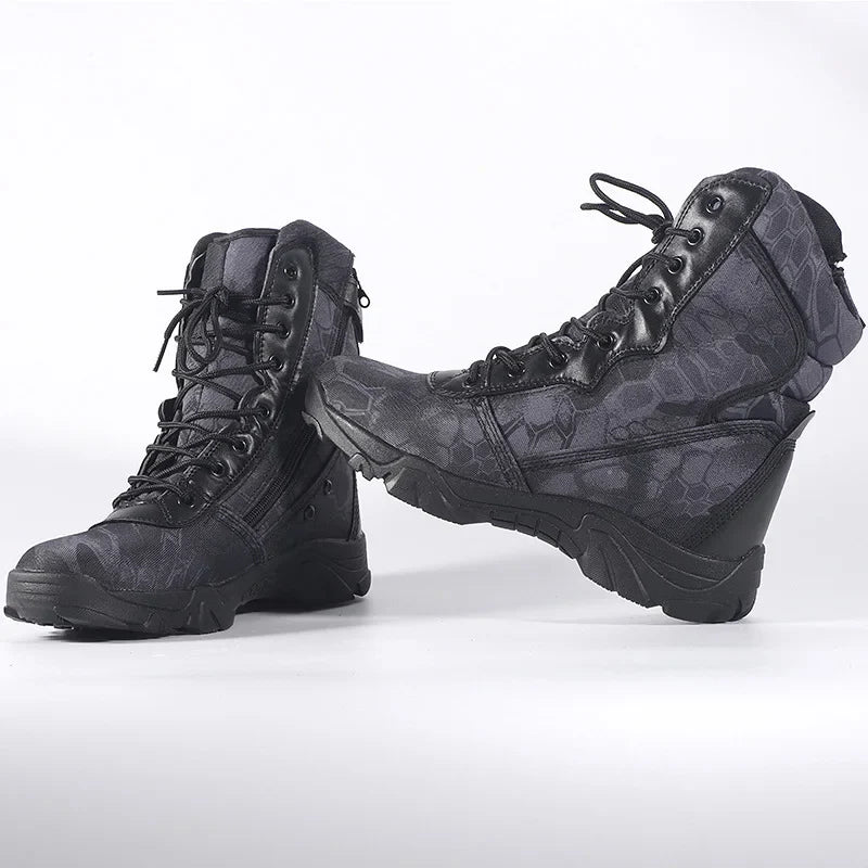 Outdoor Training Men Military Tactical Boots High-Top Desert Army Shoes Camouflage Combat Hunting Climbing Botas Hiking Shoes-Dollar Bargains Online Shopping Australia