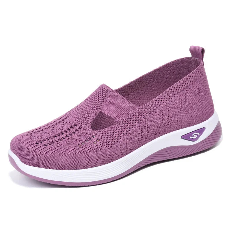 Comfort Casual Women's Shoes Fashion Soft Sole Breathable Hollow Out Flat Shoes