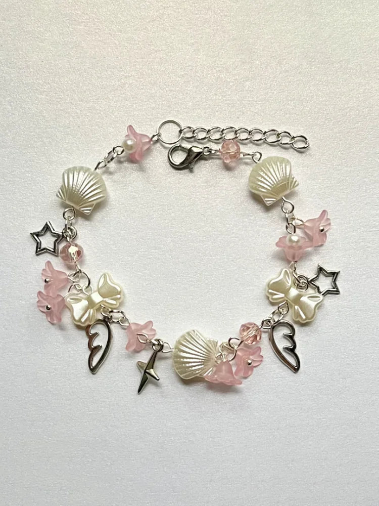 Pink blossom bracelet cute fairy girl jewelry y2k-Dollar Bargains Online Shopping Australia