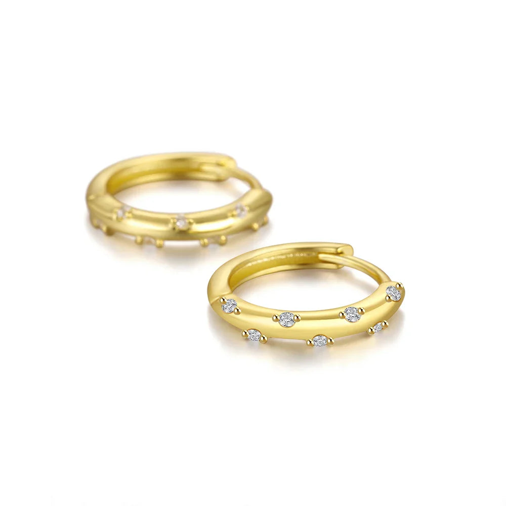 Sterling Silver Glossy Hoop Earrings Gold Color Tiny Cartilage Piercing Small Huggie Earring Fine Jewelry Accessories-Dollar Bargains Online Shopping Australia