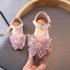 Summer Girls Sandals Fashion Sequins Rhinestone Bow Girls Princess Shoes Baby Girl Shoes Flat Heel Sandals