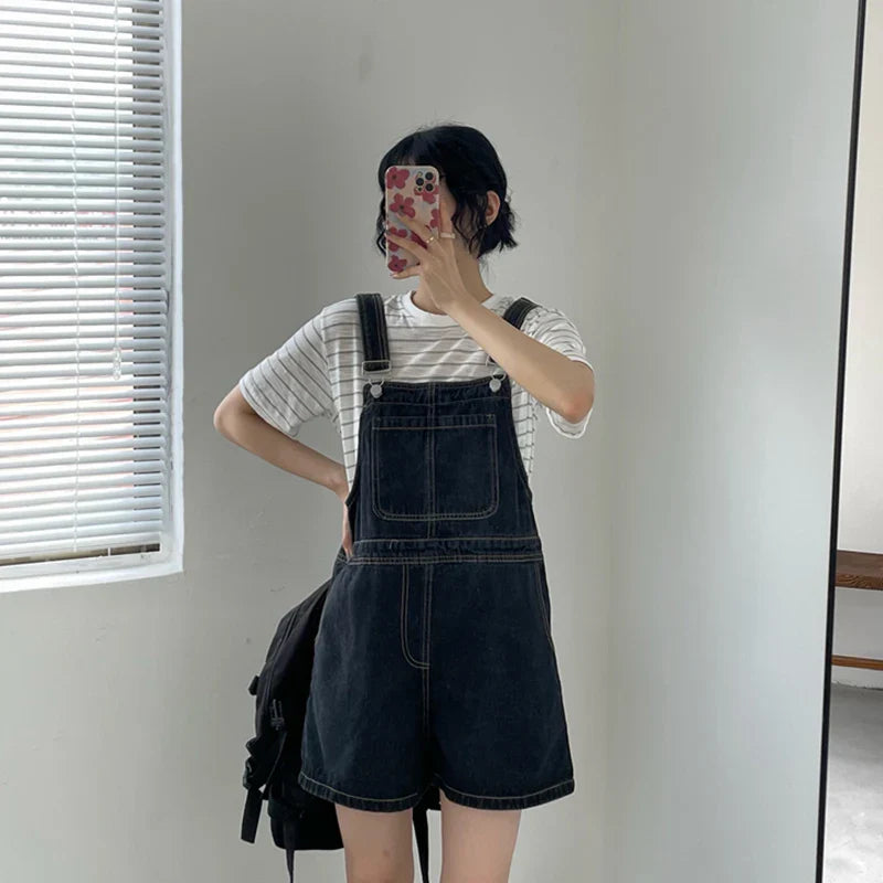 Blue Denim Shorts Summer Loose Wide Leg Shorts Korean Jumpsuit Shorts For Women-Dollar Bargains Online Shopping Australia