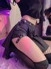 Punk Mall Goth Shorts Skirt Women Y2k E-girl Streetwear Harajuku Leg Ring Buckle Detachable High Waist Emo Alt Clubwear