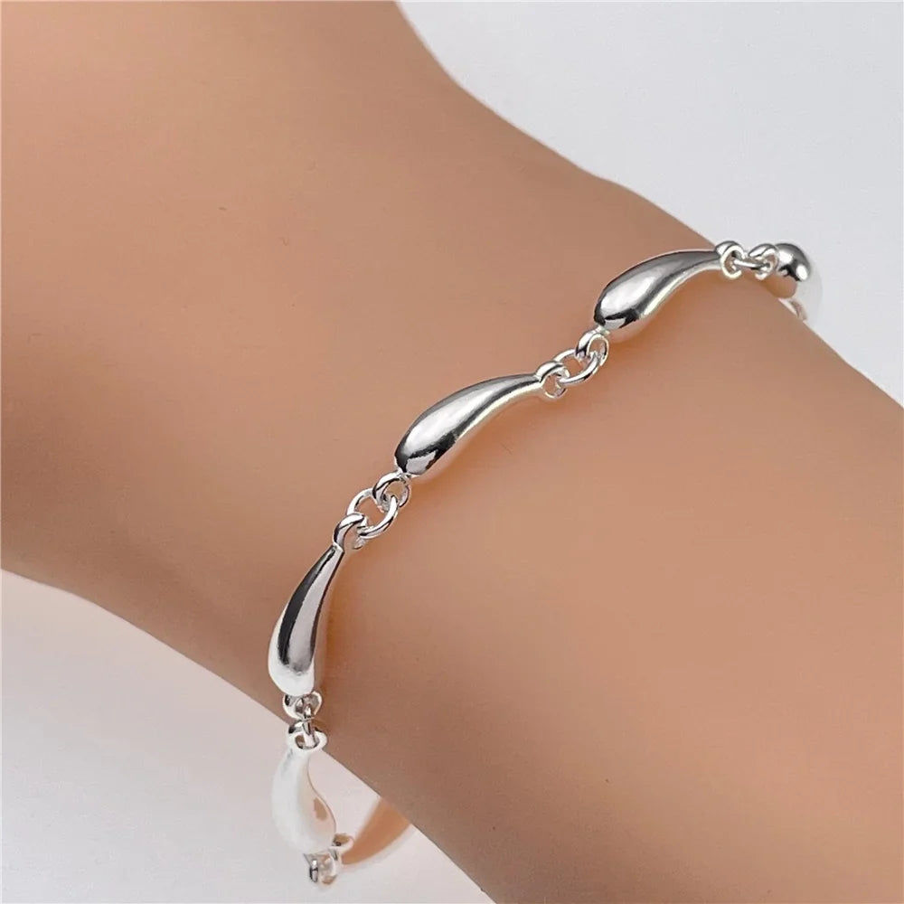 Silver Bracelet Elegant Chain High Quality Jewelry For Men Women Christmas Gifts-Dollar Bargains Online Shopping Australia