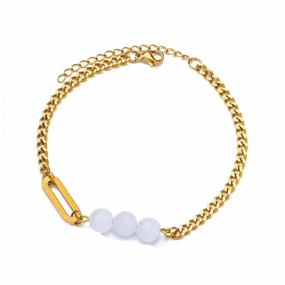 Pearl Bead Anklet for Women Foot Jewelry Accessories Stainless Steel Leg Bracelet Trend Body Chain Aesthetic Barefoot Decorate-Dollar Bargains Online Shopping Australia