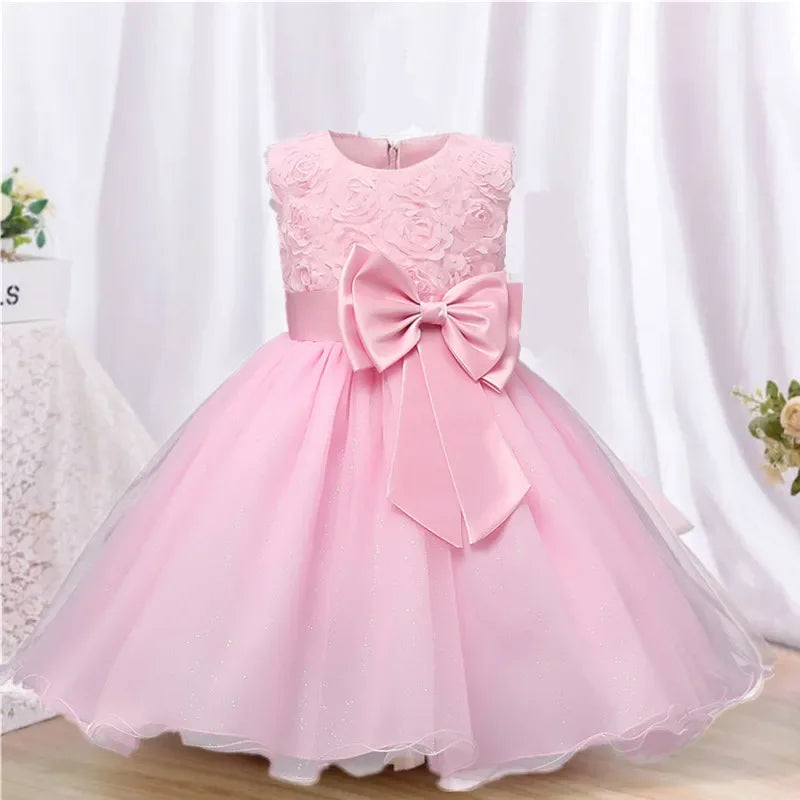 Toddler Girl Party Princess Dress Baby Champagne 1st Birthday Outfits Kids Summer Puff Sleeve Sequin Tutu Gown Girl Gala Clothes-Dollar Bargains Online Shopping Australia