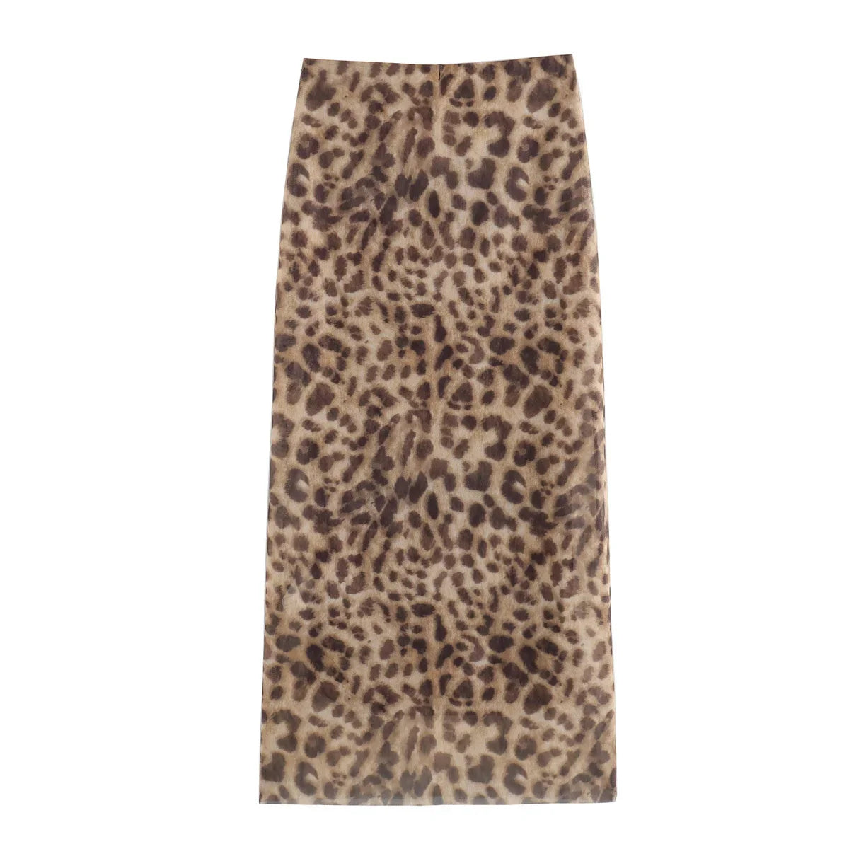 Women Leopard Tulle Midi Skirt High Waist Elasticated Waistband Long Skirts Streetwear-Dollar Bargains Online Shopping Australia