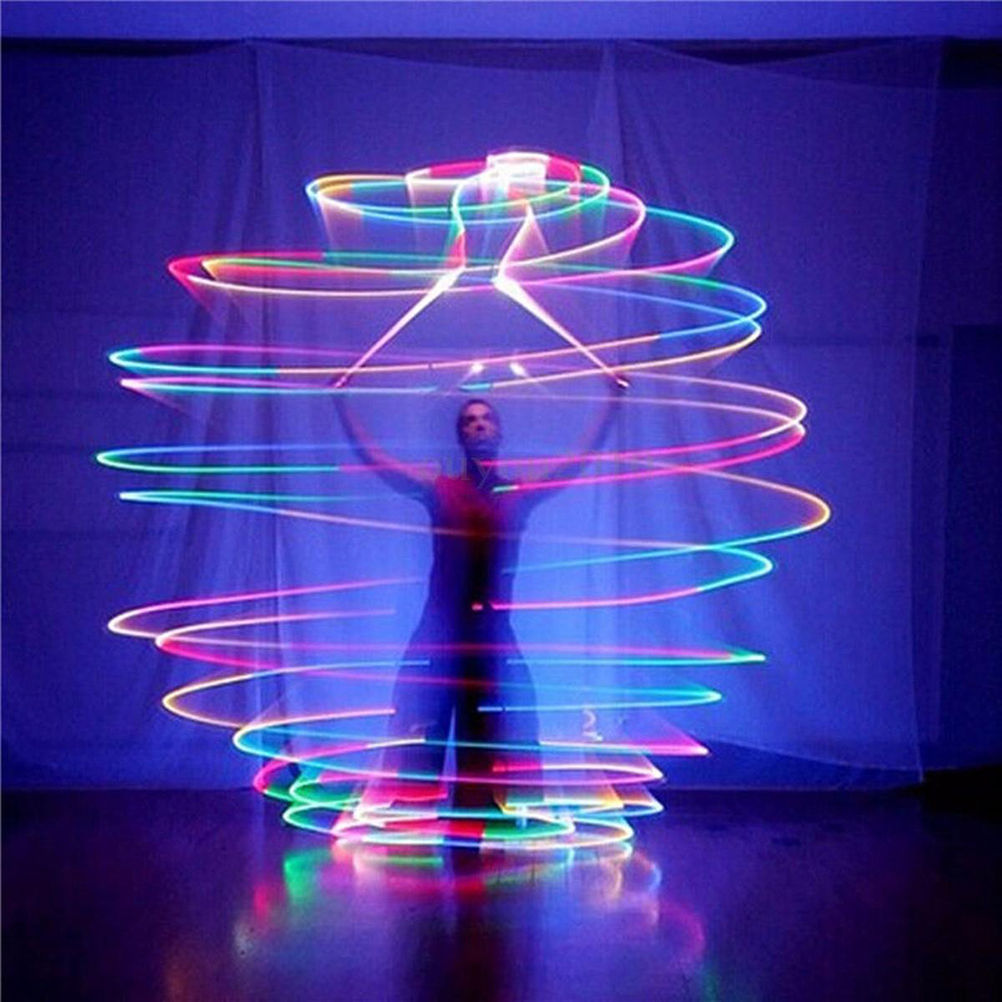 LED POI Ball Glowing Belly Dance Level Hand Thrown Balls Yoga Motion Fitness Props Luminous Light Neon Christmas Party Disco DJ-Dollar Bargains Online Shopping Australia