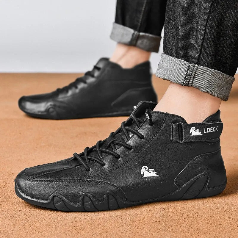 Men Boots Casual Motorcycle Winter Shoes Waterproof High Top Sneakers Luxury Footwear-Dollar Bargains Online Shopping Australia