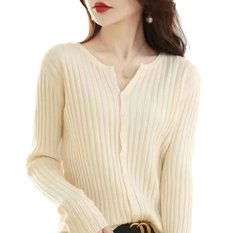 Women's Cardigan Solid Colour Sweater Autumn Winter Slim Casual Cardigan Sweater-Dollar Bargains Online Shopping Australia