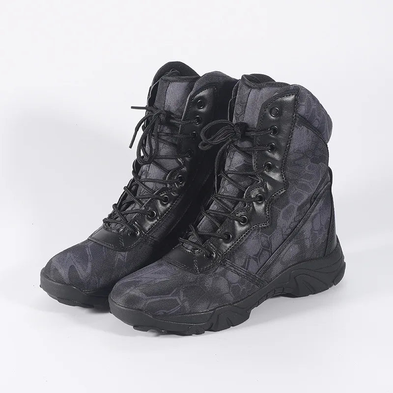 Outdoor Training Men Military Tactical Boots High-Top Desert Army Shoes Camouflage Combat Hunting Climbing Botas Hiking Shoes-Dollar Bargains Online Shopping Australia