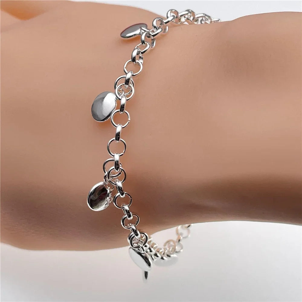 Silver Bracelet Elegant Chain High Quality Jewelry For Men Women Christmas Gifts-Dollar Bargains Online Shopping Australia