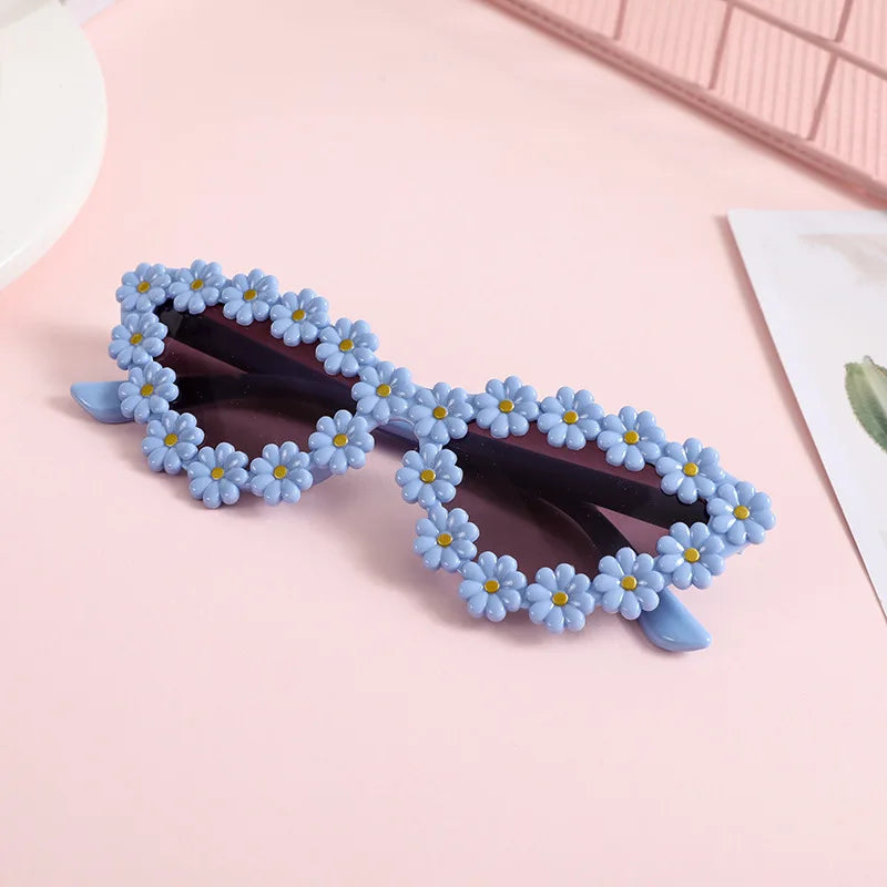 Cute Kids Sunglasses Colors Daisy Cat Eyes Sunglasses Decorative Sunglasses Trendy Children's Sunglasses-Dollar Bargains Online Shopping Australia