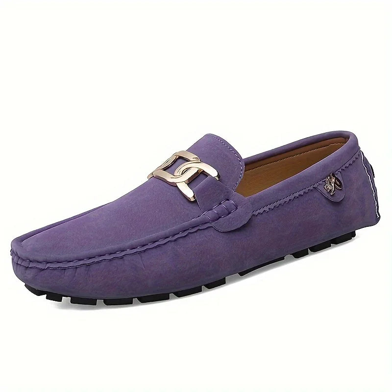 Split Leather Men Loafers Slip on Flats Casual Shoes for Women Moccasins Super Soft Female Footwear-Dollar Bargains Online Shopping Australia