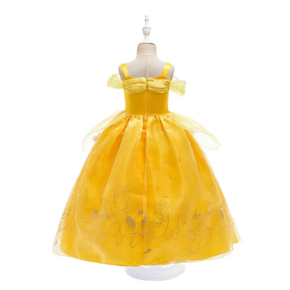 Girl Dress Up Sleeveless Floral Children Party Princess Costume Kid Halloween Carnival Outfit-Dollar Bargains Online Shopping Australia