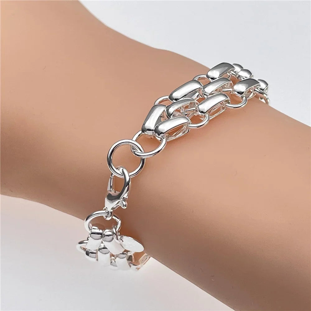 Silver Bracelet Elegant Chain High Quality Jewelry For Men Women Christmas Gifts-Dollar Bargains Online Shopping Australia