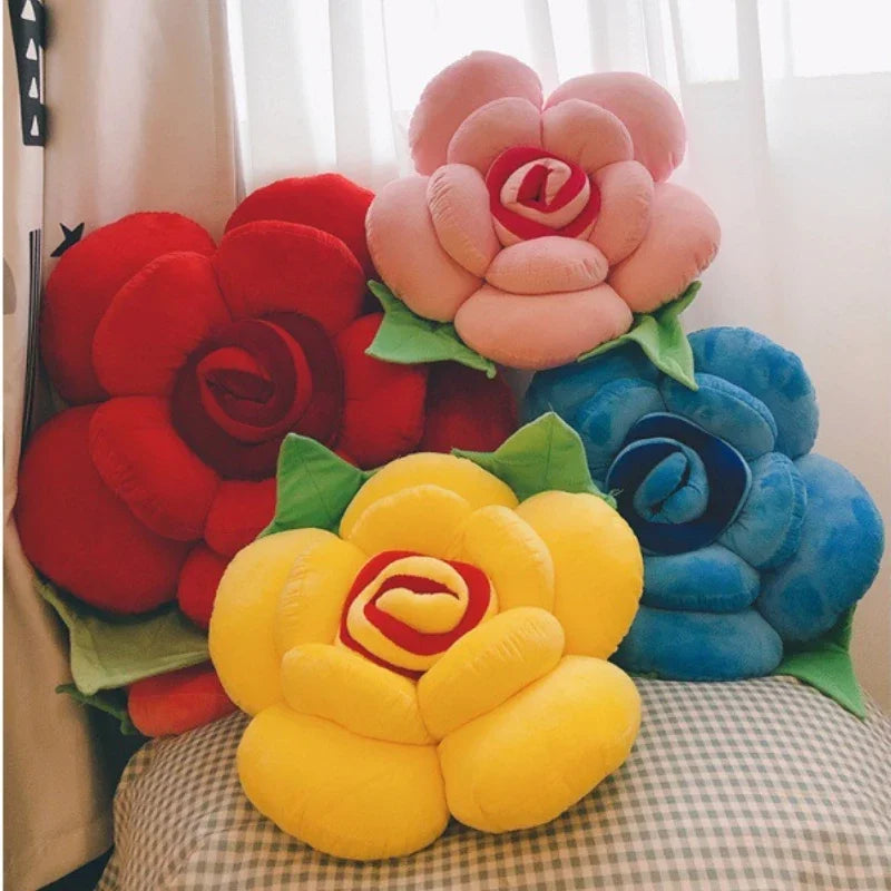 Stuffed Toys Simulation Rose Flower Pillow Cushion Stuffed Plush Toy Three-dimensional Petal Fashion Sofa Cushion Gift Toys-Dollar Bargains Online Shopping Australia