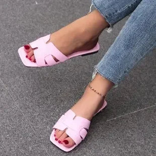 Summer Slippers Women Luxury Outdoor Beach Flip Flops Female Flat Sandals Woman Trend Design Slides Shoes-Dollar Bargains Online Shopping Australia