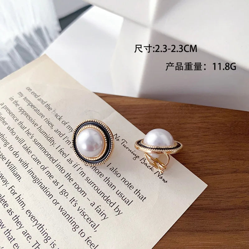 Pearl Ear Clip Earring For Women Non Piercing Clips On Earrings Stud Jewelry Fake Piercing Crystal Ear Cuffs Fashion Gifts-Dollar Bargains Online Shopping Australia