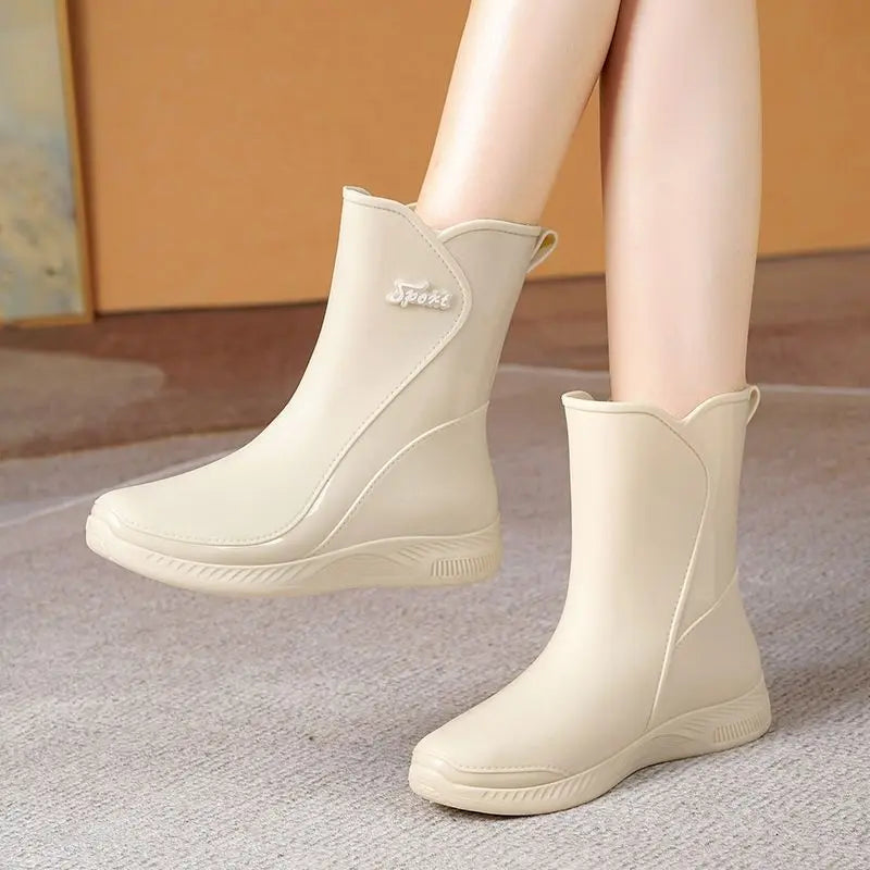 Rain Boots Womens Waterproof Shoes Rubber Shoes Cotton-Padded Rubber Boots Adult Non-Slip Work Shoes-Dollar Bargains Online Shopping Australia