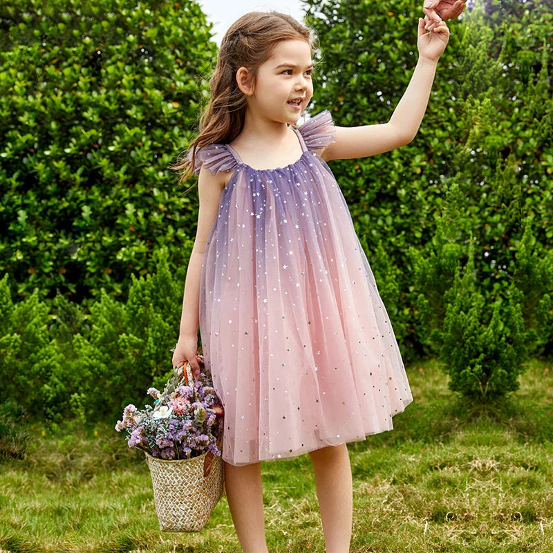 Suspends Sequin Dress Girl Summer Sleeveless Tulle Princess Dress Children Vacation Holiday Casual Dress-Dollar Bargains Online Shopping Australia