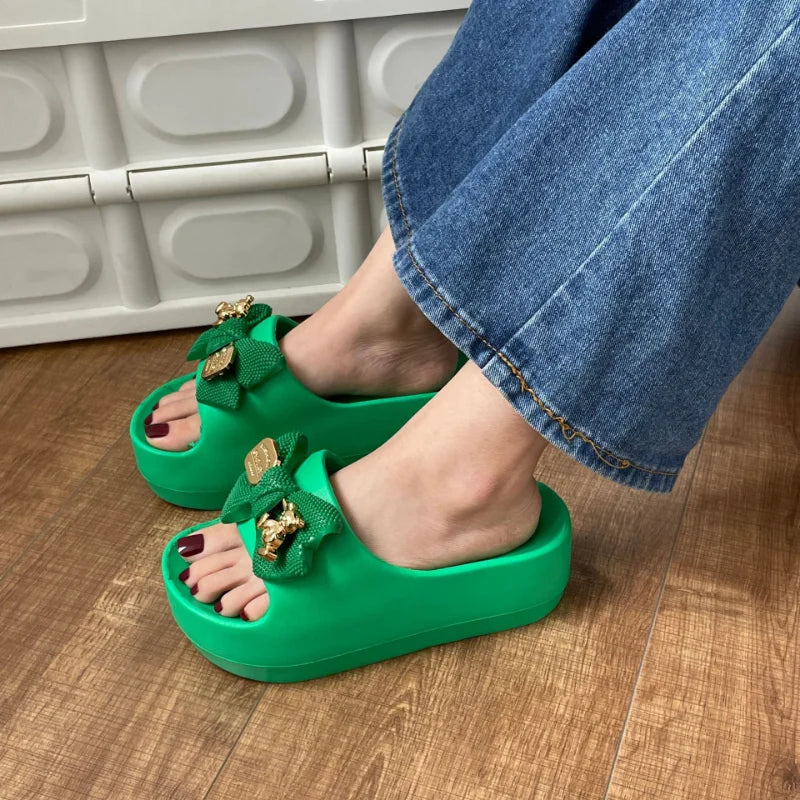 Women Chunky Platform Sandals Casual Anti-slip Slides Summer Wedge Slippers Woman Fashion EVA Outdoor Beach Slippers Flip Flops-Dollar Bargains Online Shopping Australia