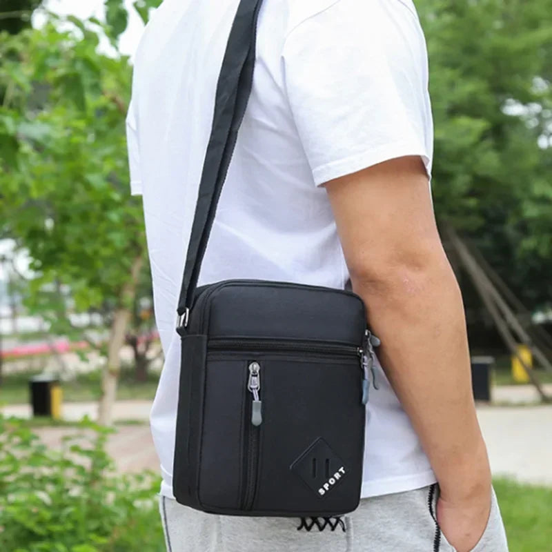 Men's Messenger Bag Crossbody Shoulder Bags Men Small Sling Pack For Work Business Waterproof Oxford Packs Satchel Purse