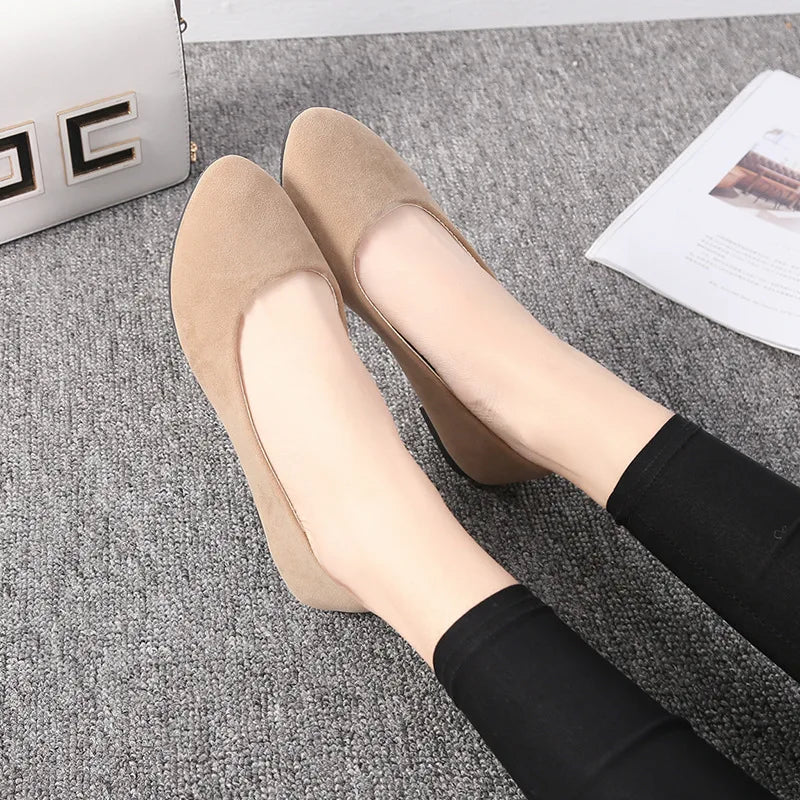 Women Flats Slip on Flat Shoe Candy Color Pointed Toe Female Loafers Plus Size Shoes Woman Spring Faux Suede Ladies Ballet Flats-Dollar Bargains Online Shopping Australia