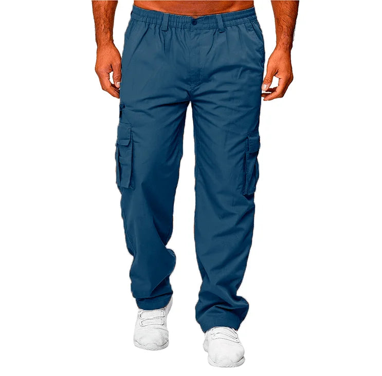 Men's Casual Multi-Pocket Loose Straight Tooling Pants Outdoor Pants Fitness Pants-Dollar Bargains Online Shopping Australia