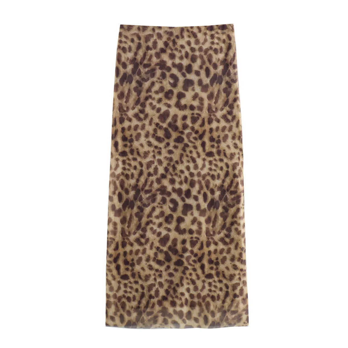 Women Leopard Tulle Midi Skirt High Waist Elasticated Waistband Long Skirts Streetwear-Dollar Bargains Online Shopping Australia