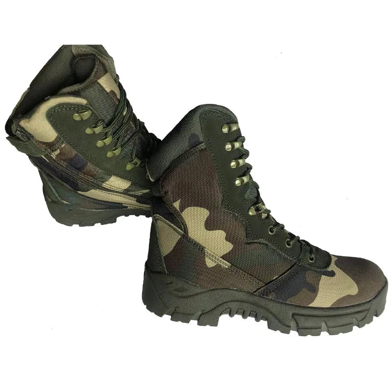 Outdoor Training Men Military Tactical Boots High-Top Desert Army Shoes Camouflage Combat Hunting Climbing Botas Hiking Shoes-Dollar Bargains Online Shopping Australia