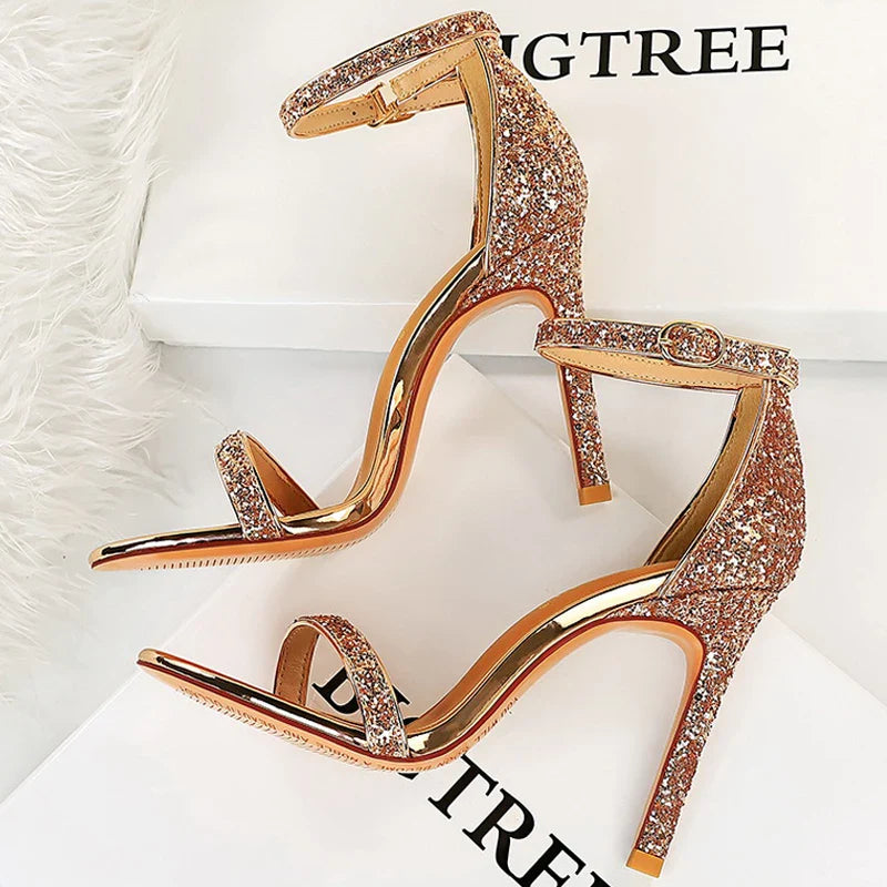 Shoes Sexy High Heels Women Pumps Sparkle Sequins Stiletto Heels 10 Cm Party Shoes-Dollar Bargains Online Shopping Australia