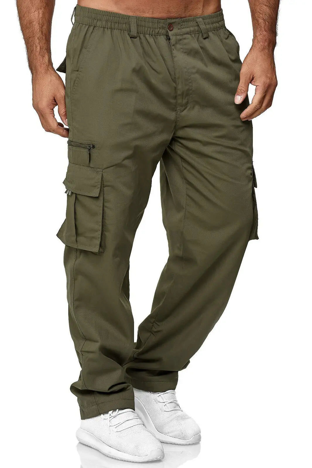 Men's Casual Multi-Pocket Loose Straight Tooling Pants Outdoor Pants Fitness Pants-Dollar Bargains Online Shopping Australia