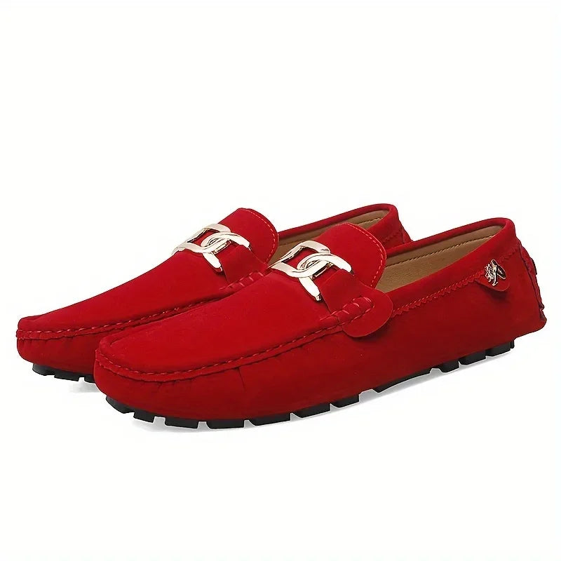 Split Leather Men Loafers Slip on Flats Casual Shoes for Women Moccasins Super Soft Female Footwear-Dollar Bargains Online Shopping Australia