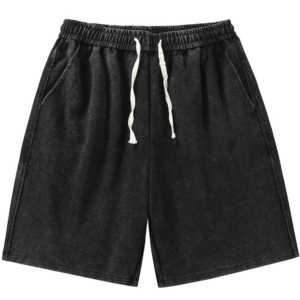 Distressed Summer Shorts Men Cotton Drawstring Harajuku Loose Sweatshorts Male Casual Short Pant Streetwear-Dollar Bargains Online Shopping Australia